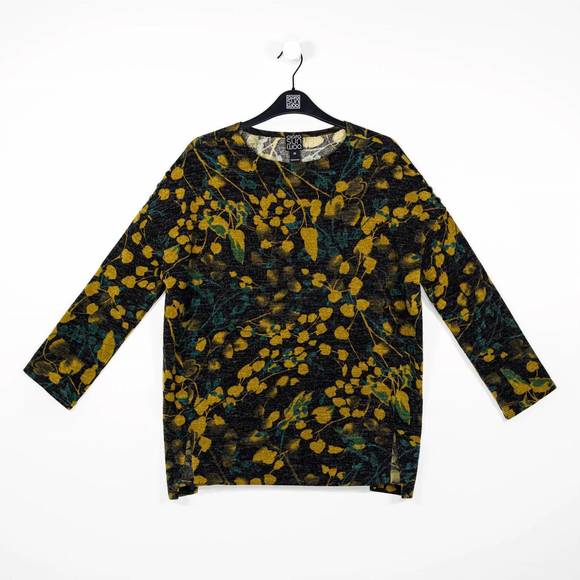 NEW CLARA SUNWOO cozy texture vented sweater in black/olive - Picture 4 of 4